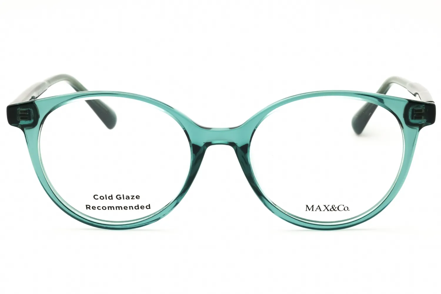 Max & Co MO5106 096 Eyeglasses Shiny Dark Green 49mm Women 2