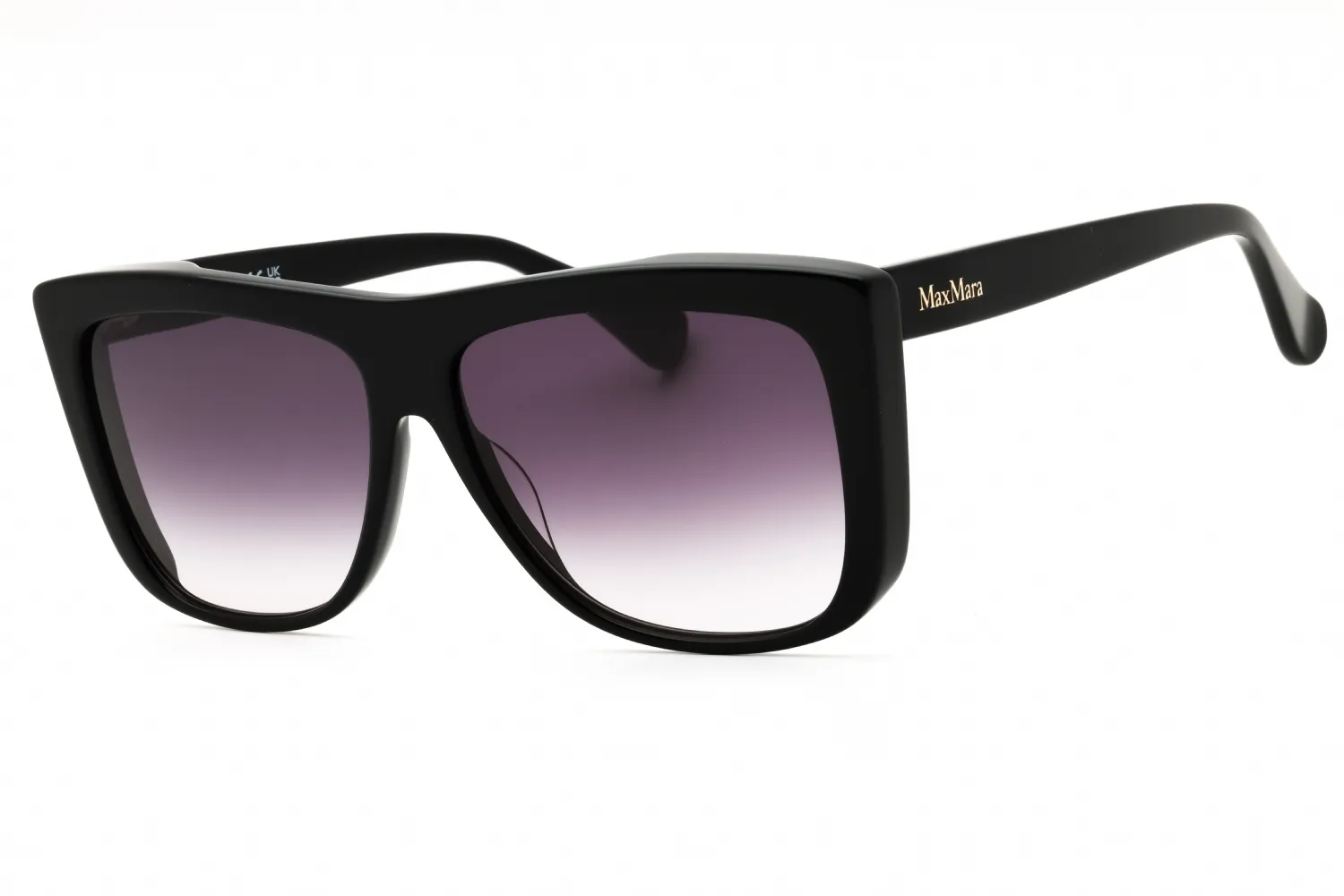 Max Mara MM0066 01B Sunglasses Shiny Black 57mm Women