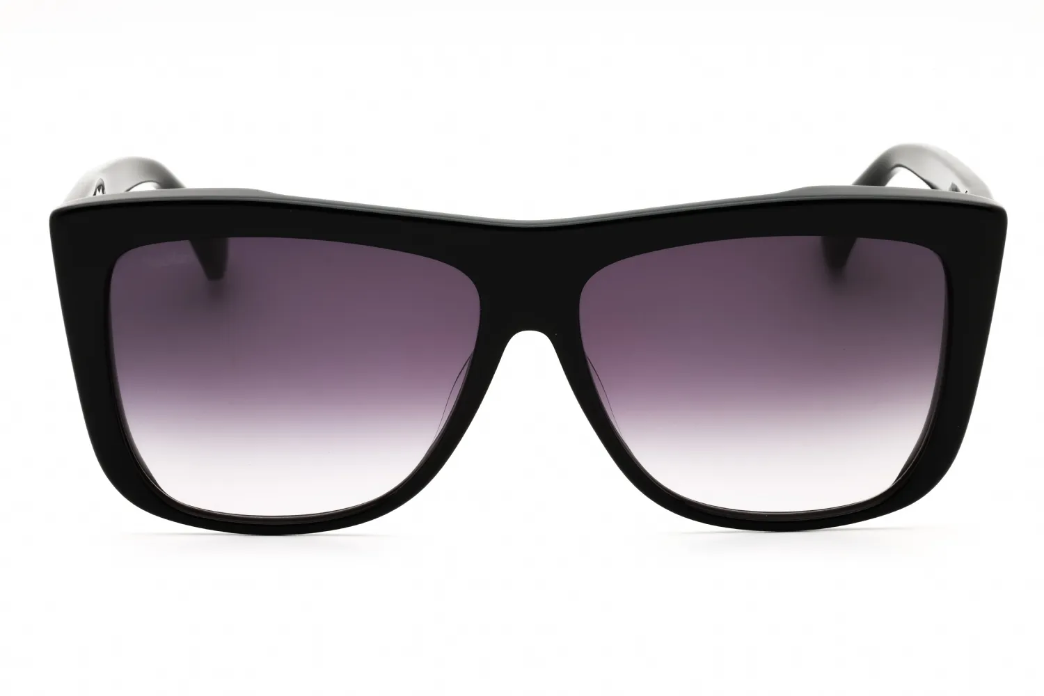 Max Mara MM0066 01B Sunglasses Shiny Black 57mm Women 2