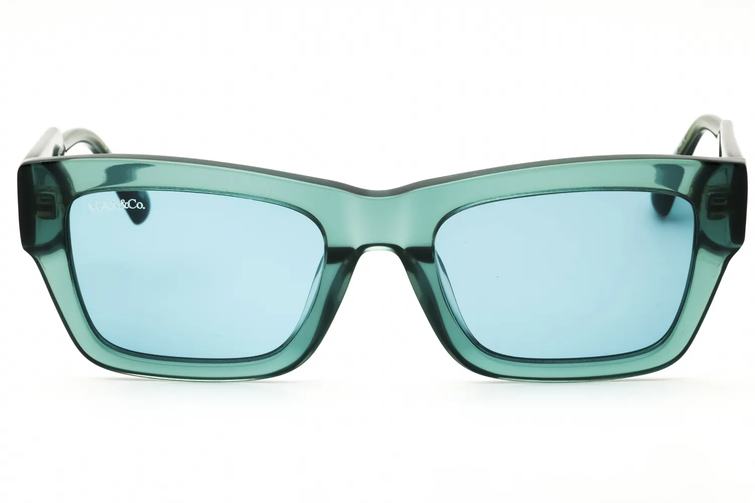 Max & Co MO0081 96N Sunglasses Shiny Dark Green 52mm Women 2