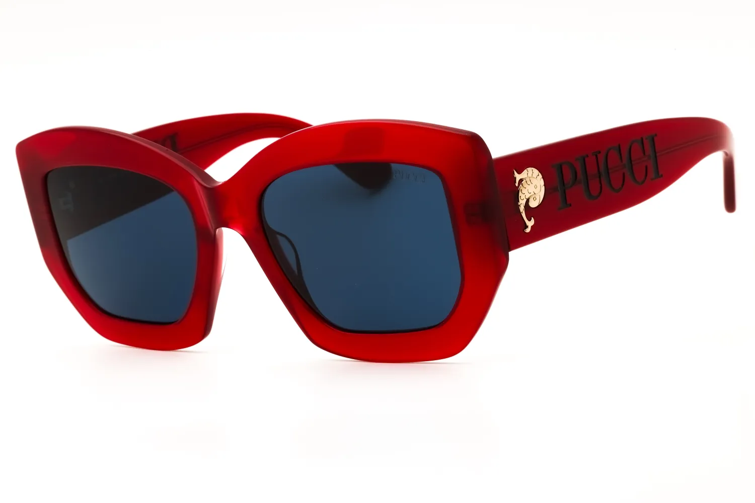 Emilio Pucci EP0211 66V Sunglasses Shiny Red 54mm Women