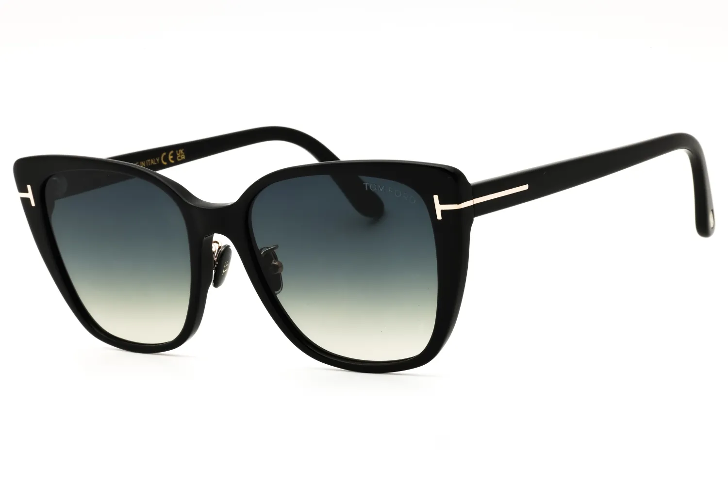 Tom Ford FT1056-K 01B Sunglasses Shiny Black 57mm Women