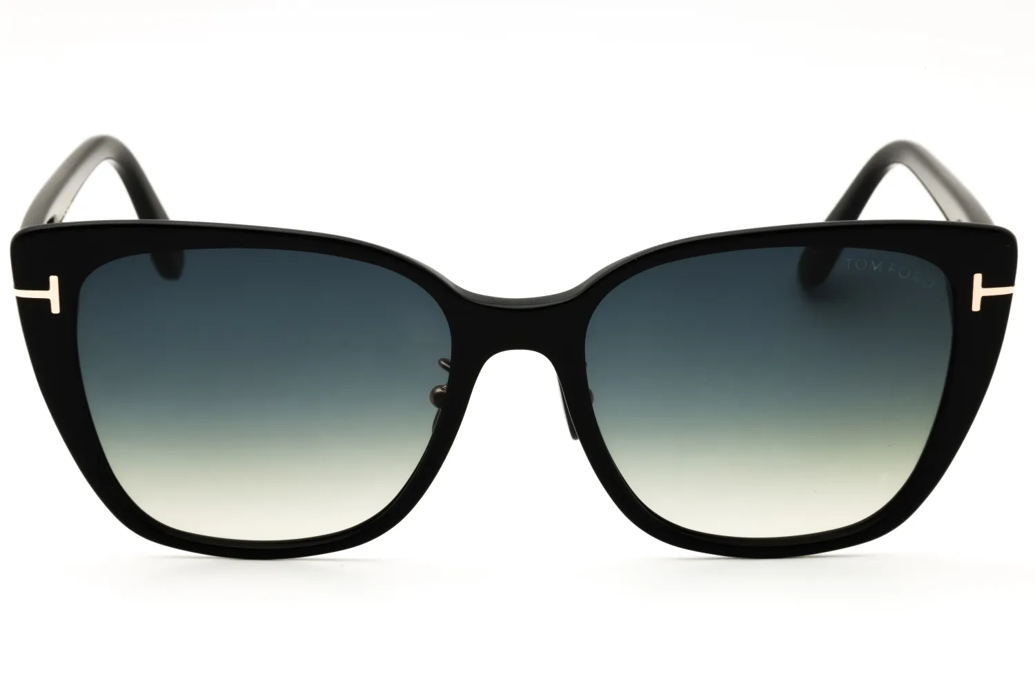 Tom Ford FT1056-K 01B Sunglasses Shiny Black 57mm Women 2