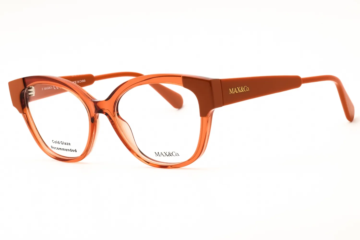 Max & Co MO5117 042 Eyeglasses Shiny Orange 52mm Women