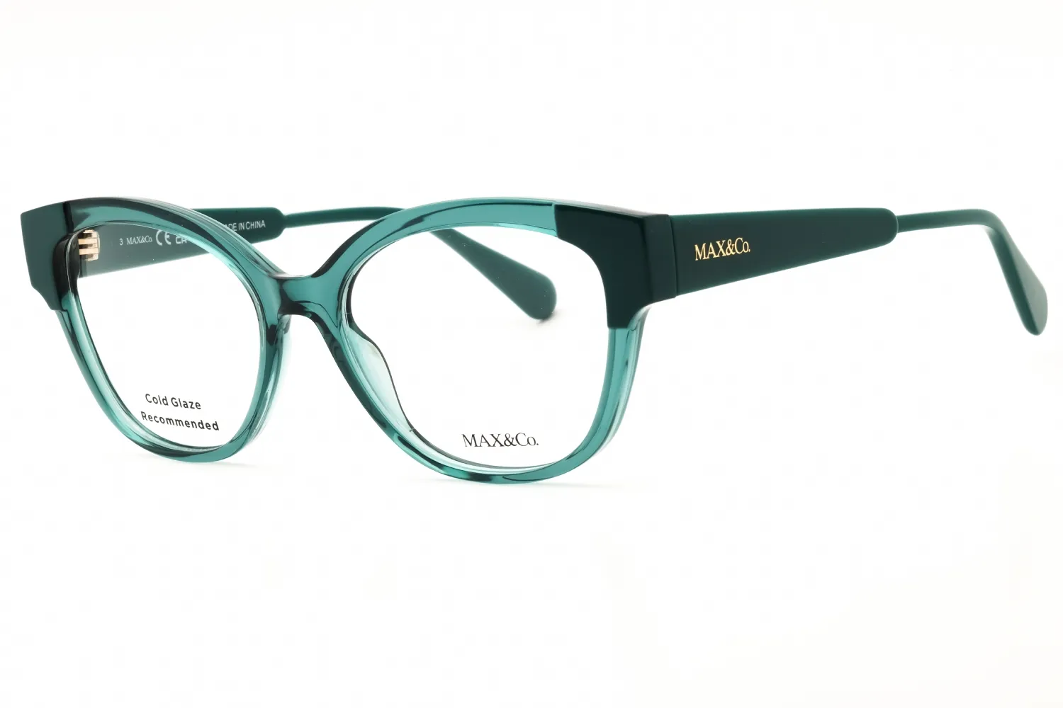 Max & Co MO5117 096 Eyeglasses Shiny Dark Green 52mm Women