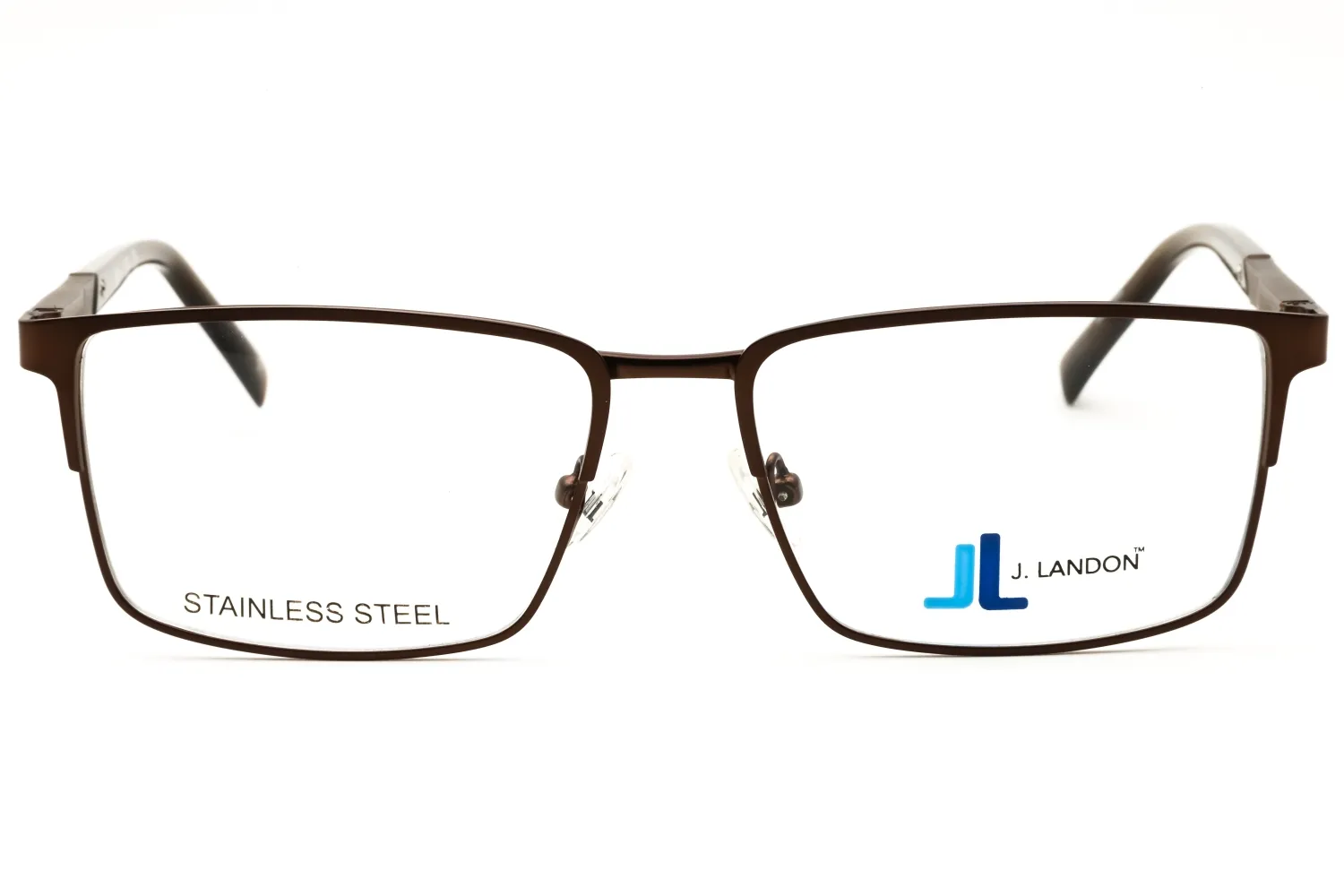 J. Landon JL1015 049 Eyeglasses Matte Dark Brown 55mm Men 2