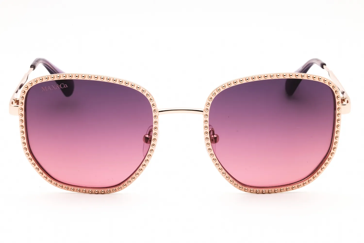 Max & Co MO0091 28Z Sunglasses Shiny Rose Gold 52mm Women 2