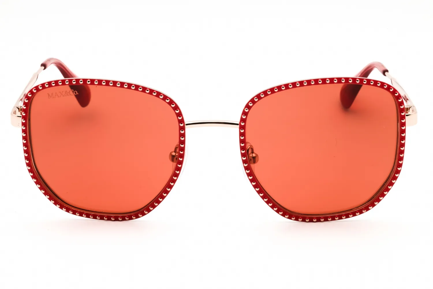 Max & Co MO0091 66S Sunglasses Shiny Red 52mm Women 2