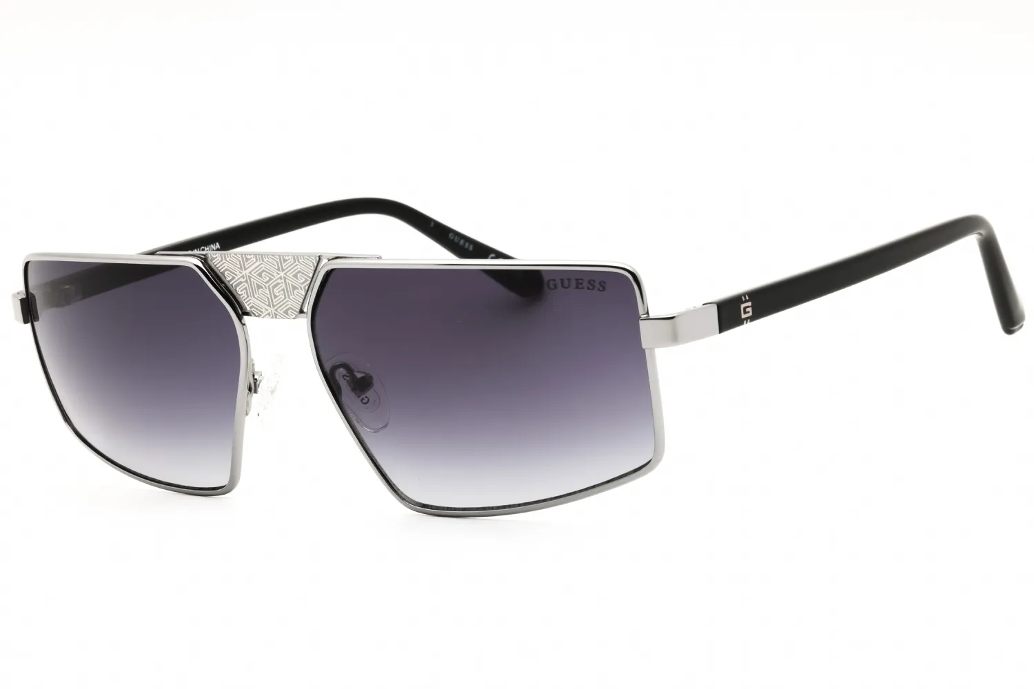Guess GU00087 08B Sunglasses Shiny Gunmetal 60mm Men