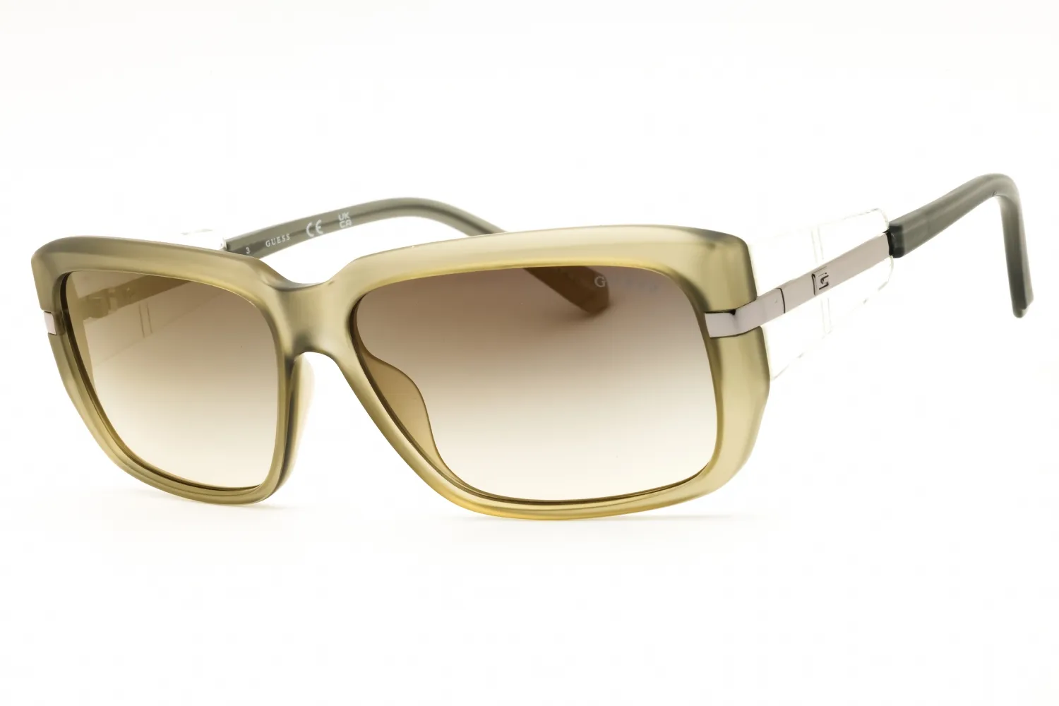 Guess GU00090 93Q Sunglasses Shiny Light Green 60mm Women