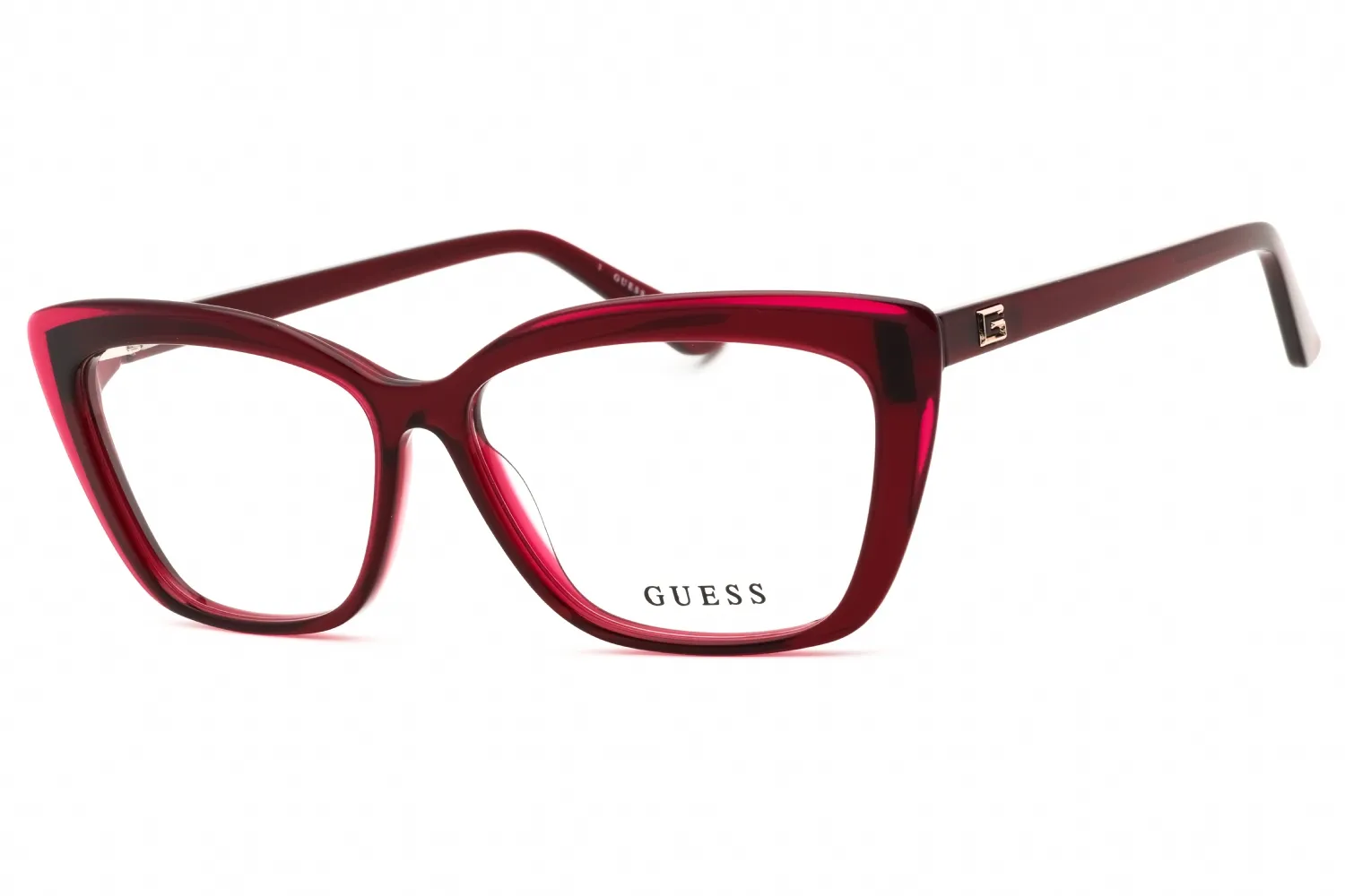 Guess GU2977 069 Eyeglasses Shiny Bordeaux 55mm Women
