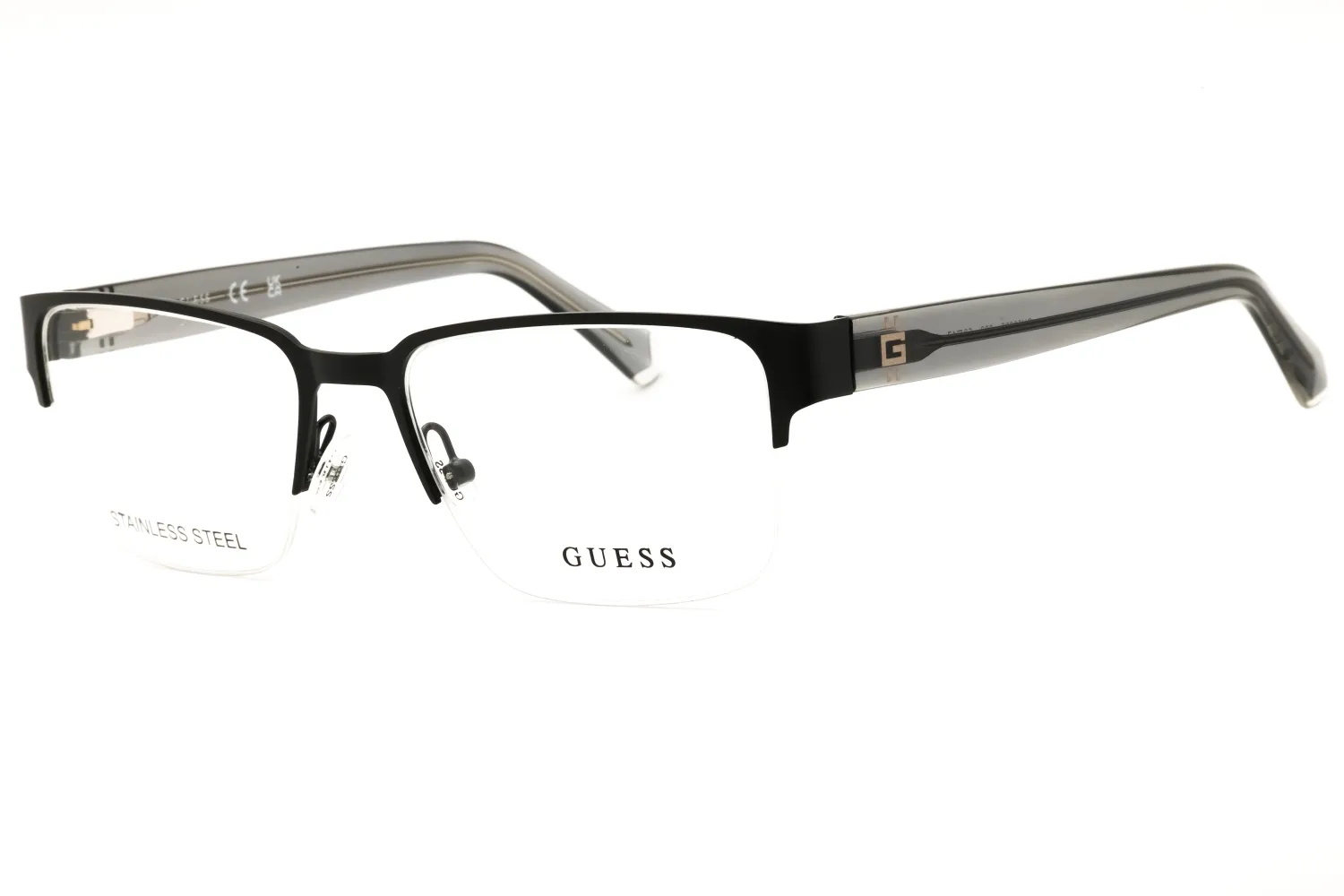 Guess GU50095 002 Eyeglasses Matte Black 53mm Men