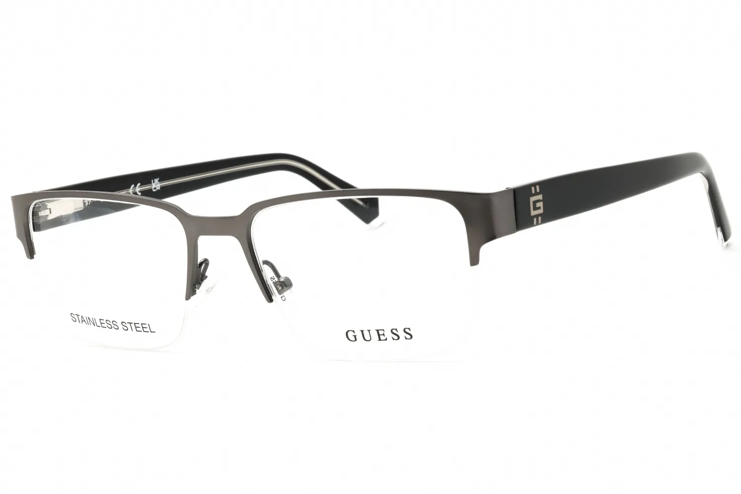 Guess GU50095 009 Eyeglasses Matte Gunmetal 53mm Men