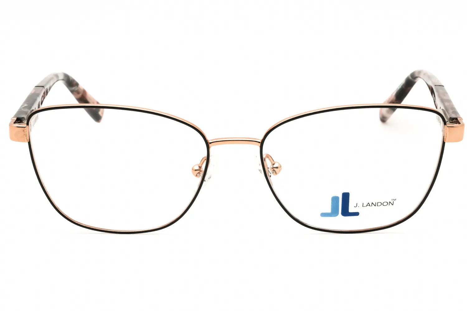 J. Landon JL5008 001 Eyeglasses Shiny Black 52mm Women 2