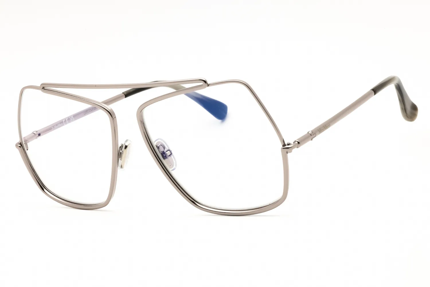 Max Mara MM5118-B 014 Eyeglasses Shiny Light Ruthenium 58mm Unisex