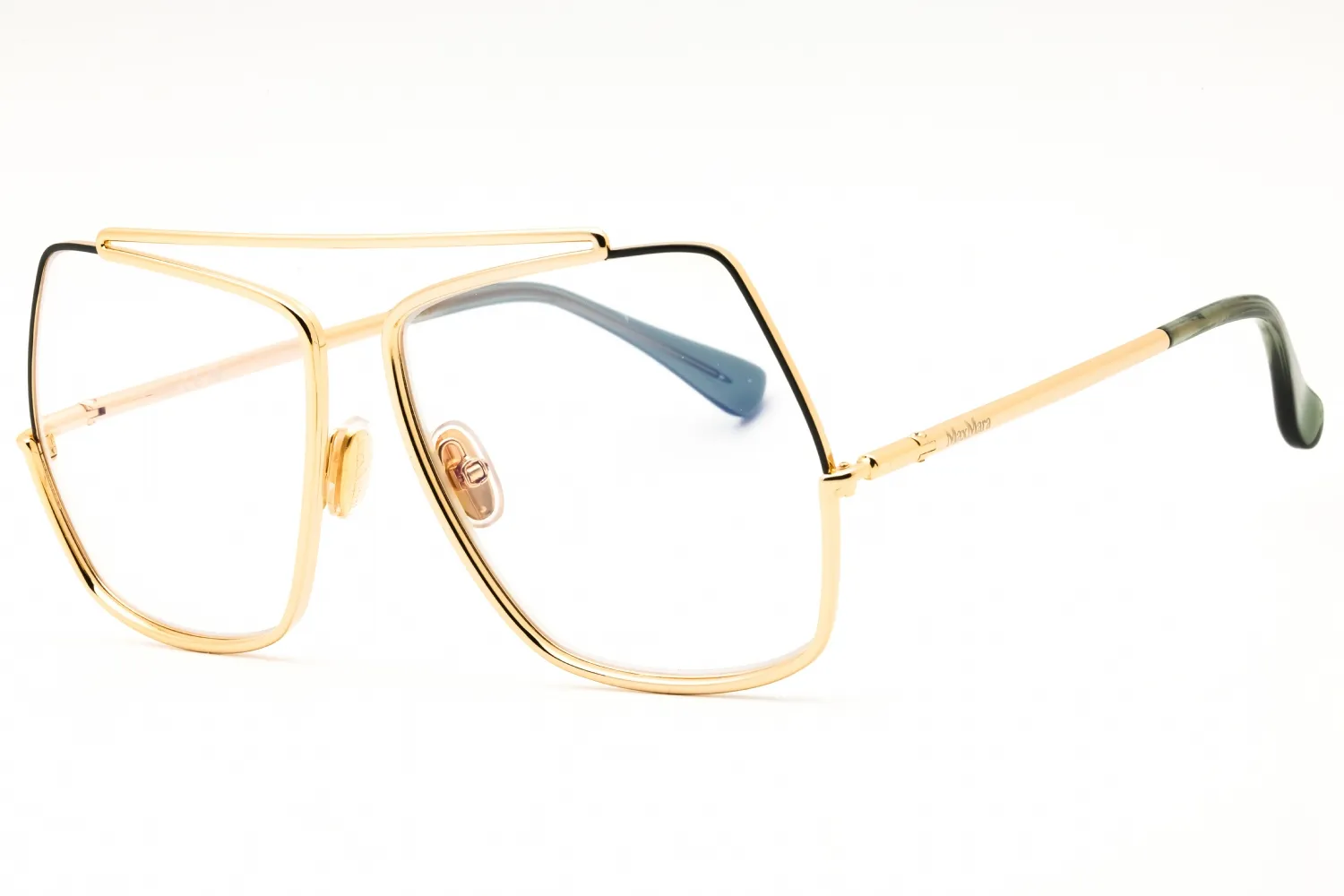 Max Mara MM5118-B 030 Eyeglasses Shiny Deep Gold 58mm Women
