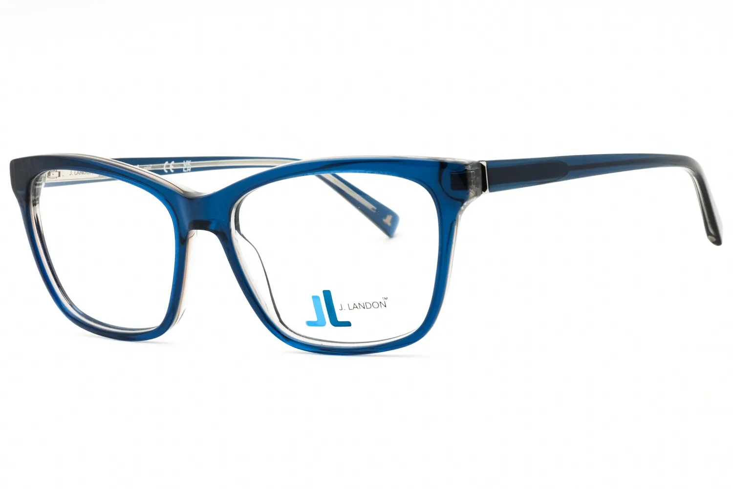 J. Landon JL5013 090 Eyeglasses Shiny Blue 53mm Women