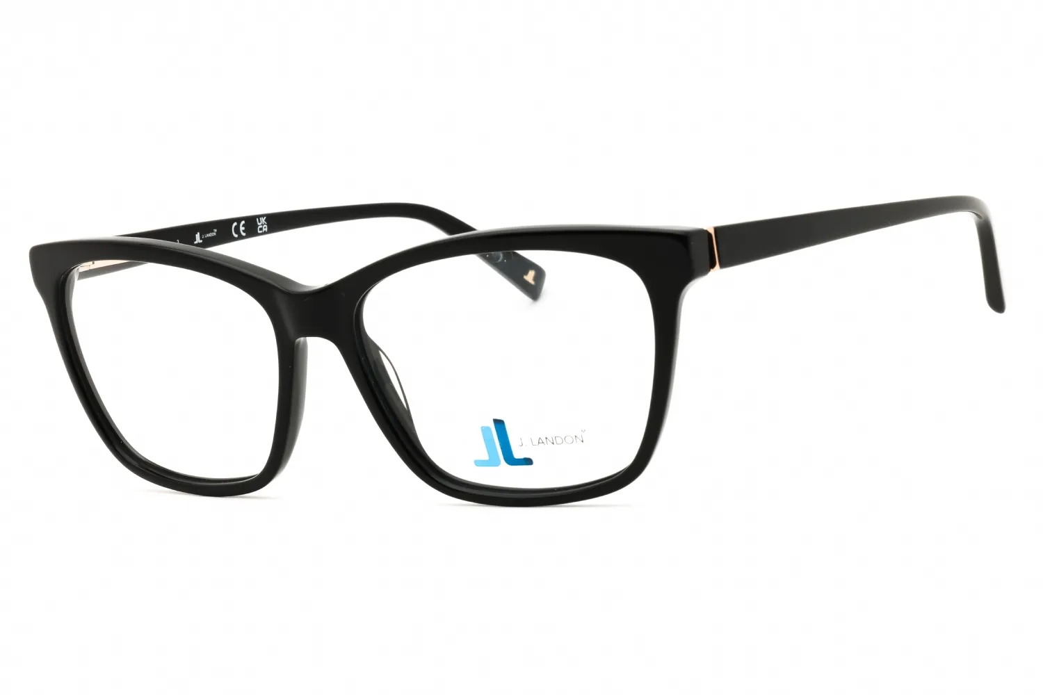 J. Landon JL5013 001 Eyeglasses Shiny Black 55mm Women