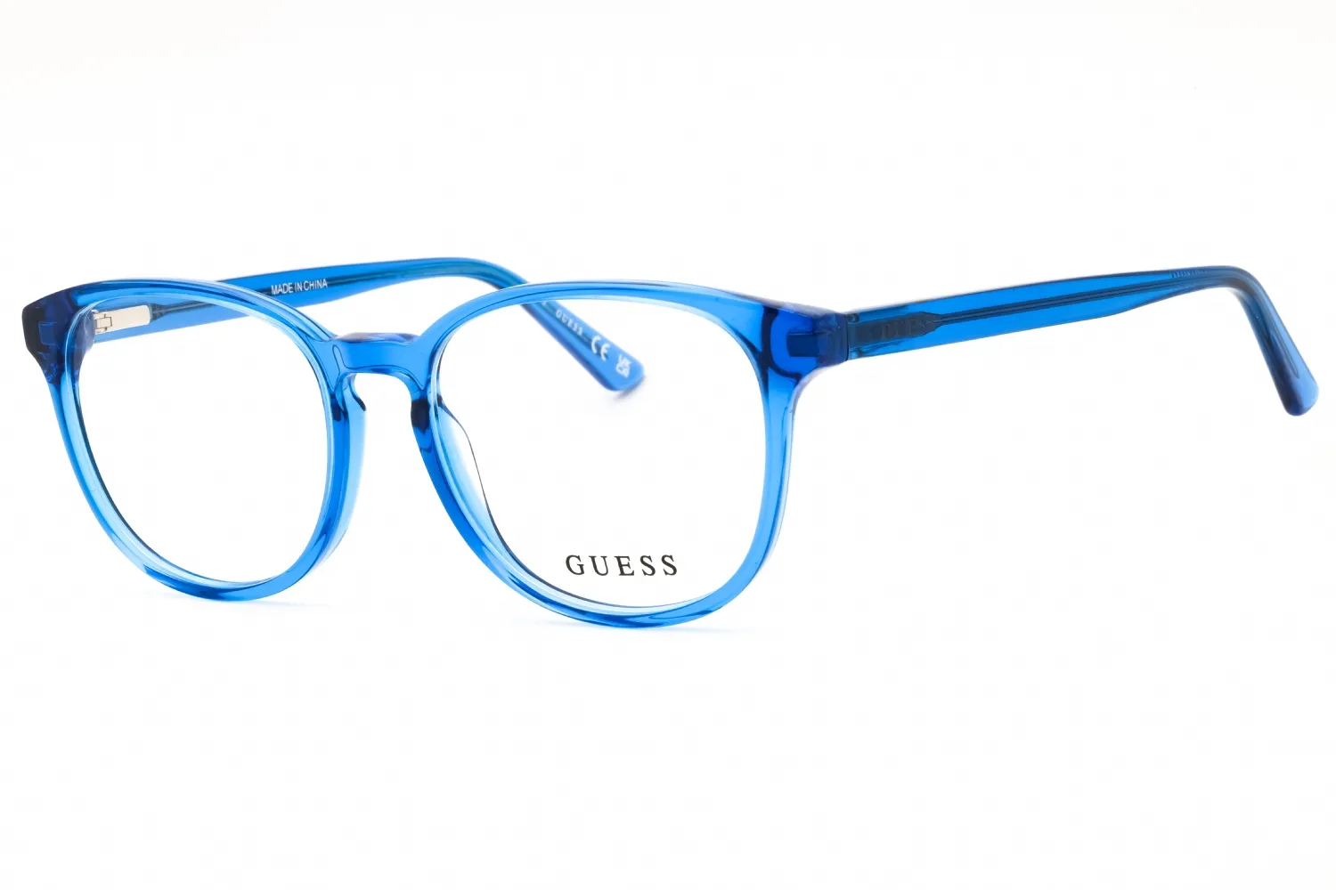 Guess GU8289 090 Eyeglasses Shiny Blue 49mm Men