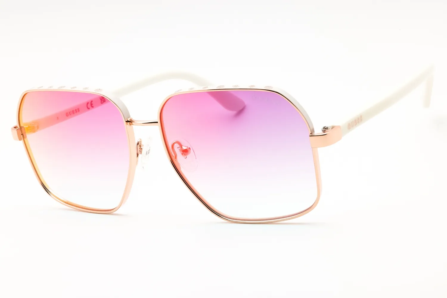 Guess GU00107 21Z Sunglasses White 58mm Women