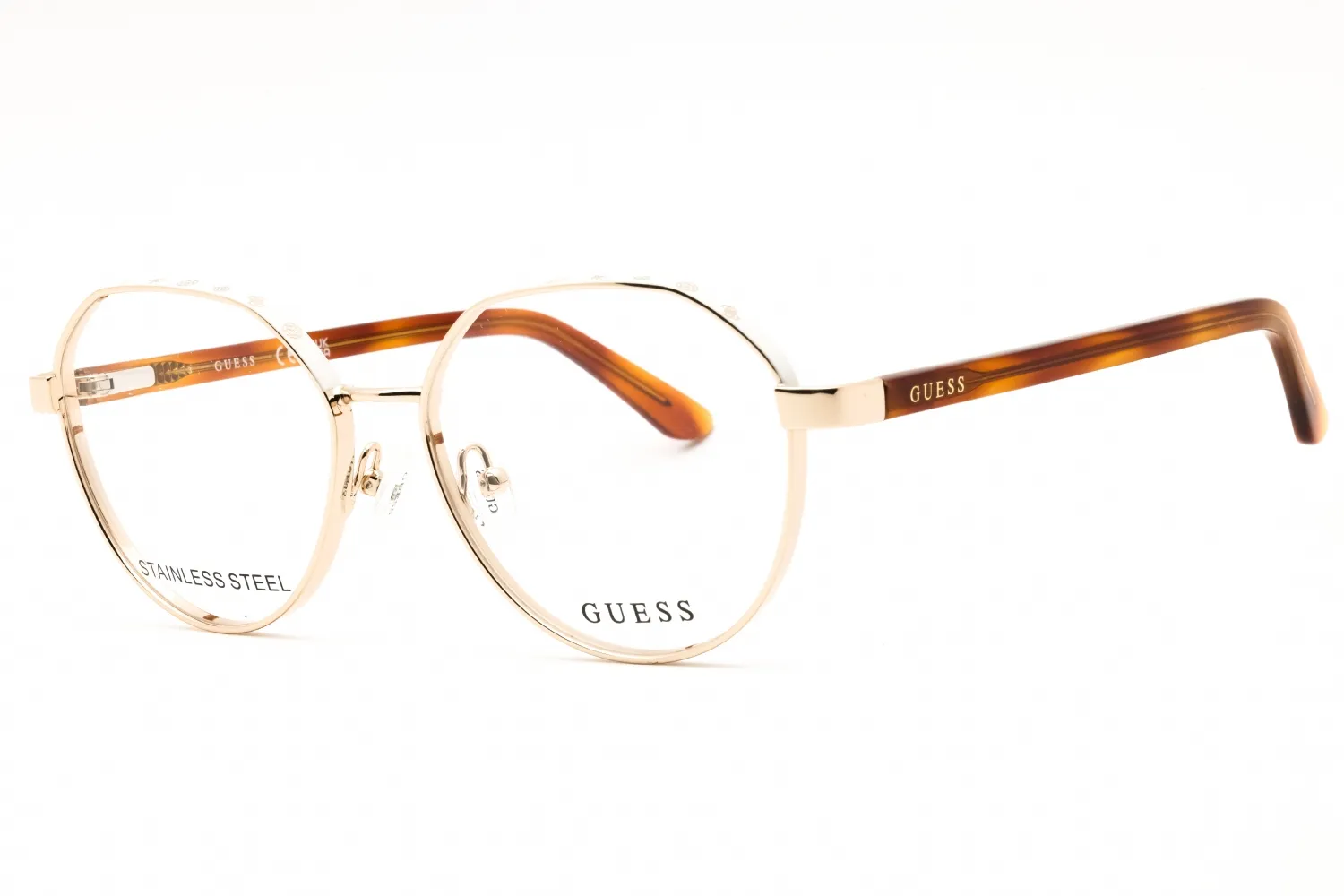 Guess GU50124 032 Eyeglasses Pale Gold 51mm Women