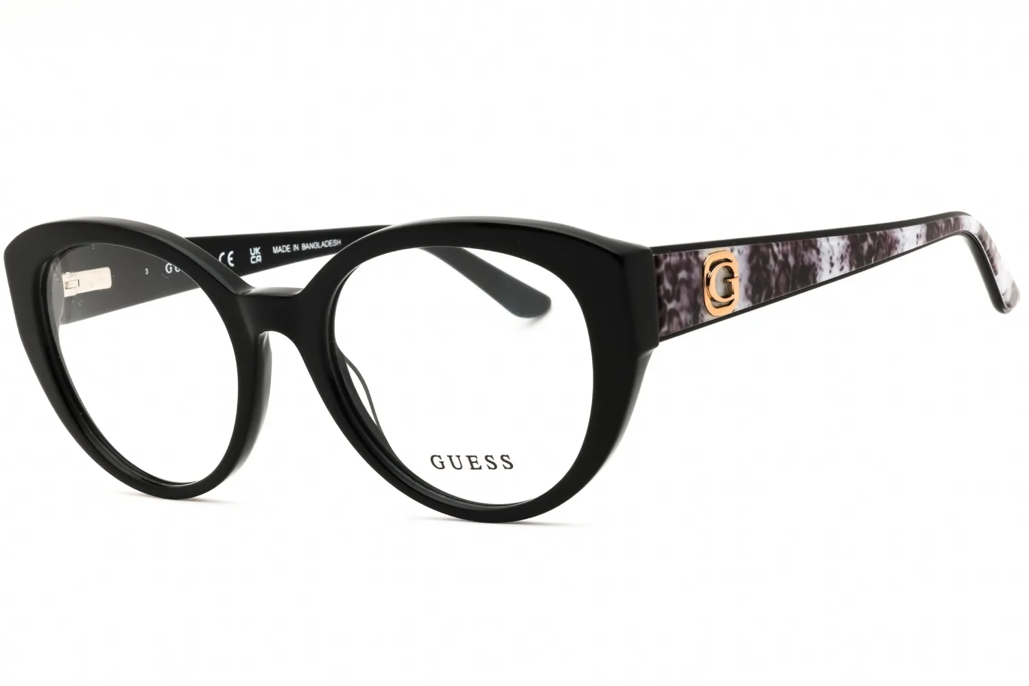 Guess GU50127 001 Eyeglasses Shiny Black 53mm Women