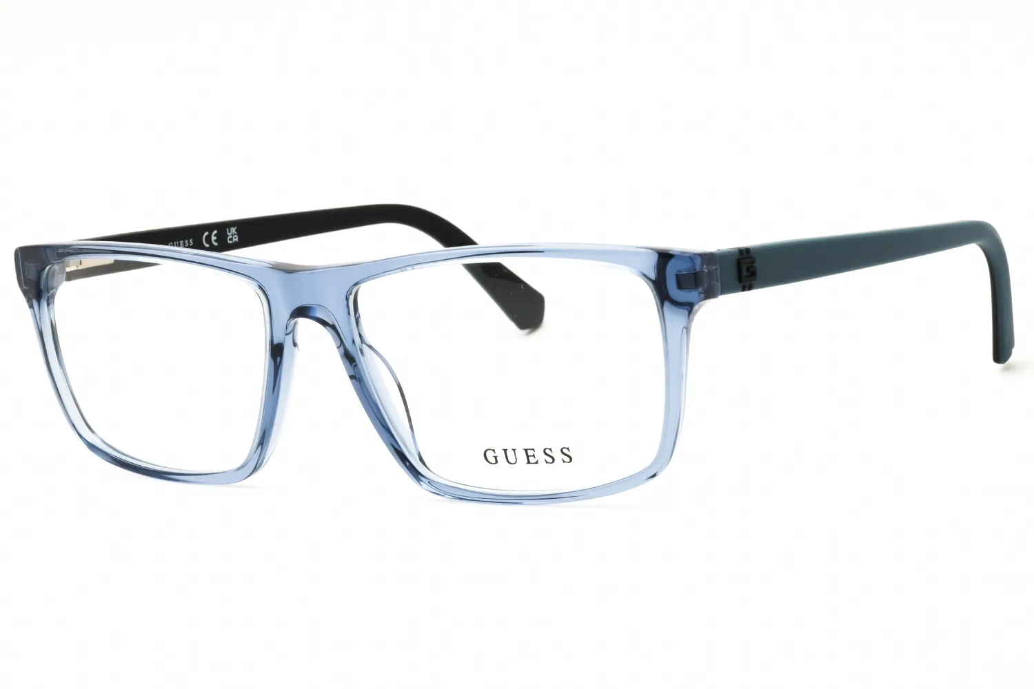 Guess GU50130 090 Eyeglasses Shiny Blue 57mm Men