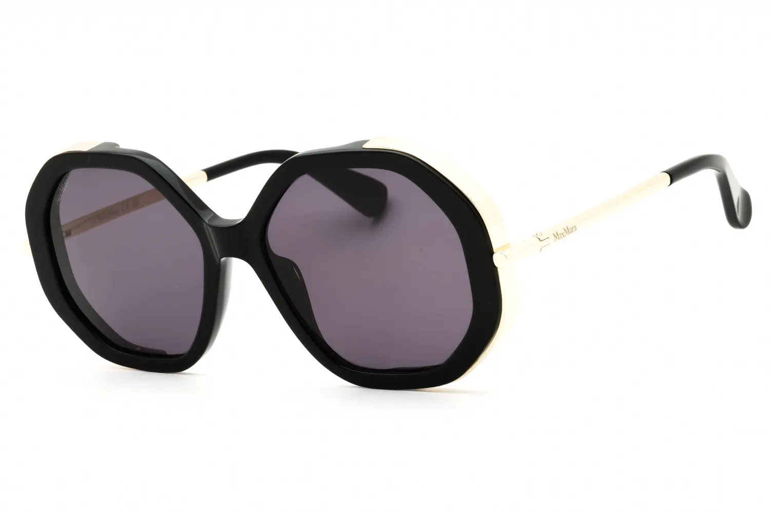 Max Mara MM0094 01A Sunglasses Shiny Black 55mm Women