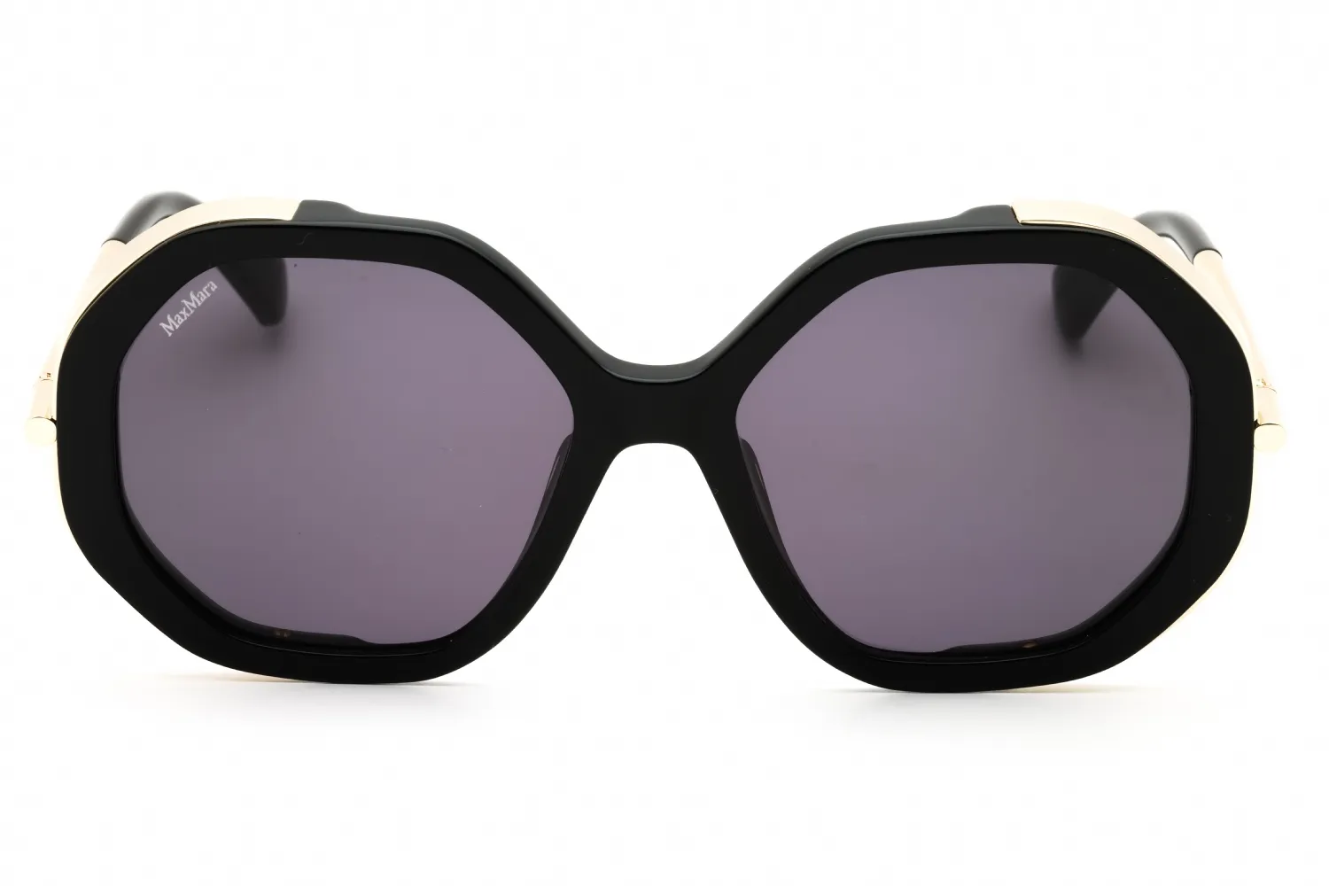 Max Mara MM0094 01A Sunglasses Shiny Black 55mm Women 2