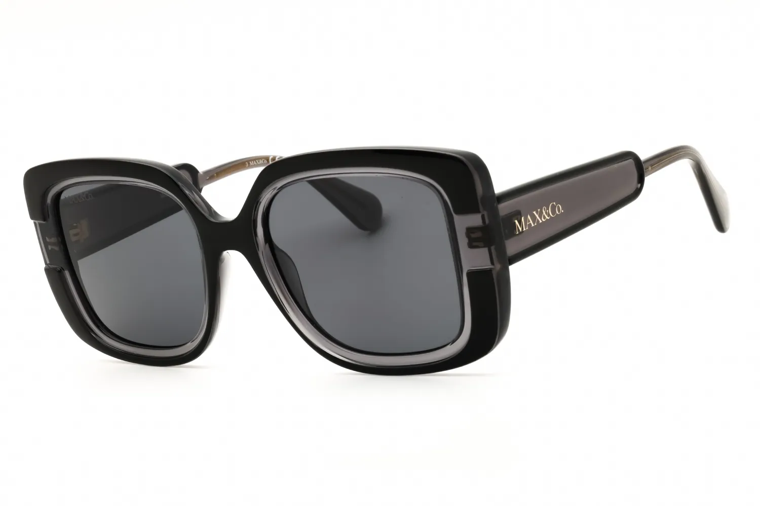 Max &amp; Co MO0096 01A Sunglasses Shiny Black 52mm Women