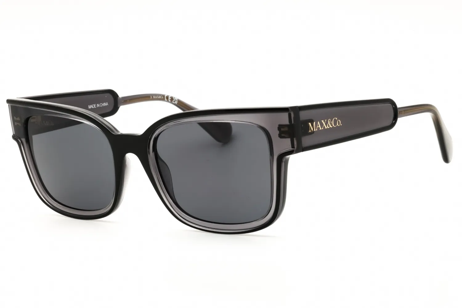 Max &amp; Co MO0098 01A Sunglasses Shiny Black 53mm Women