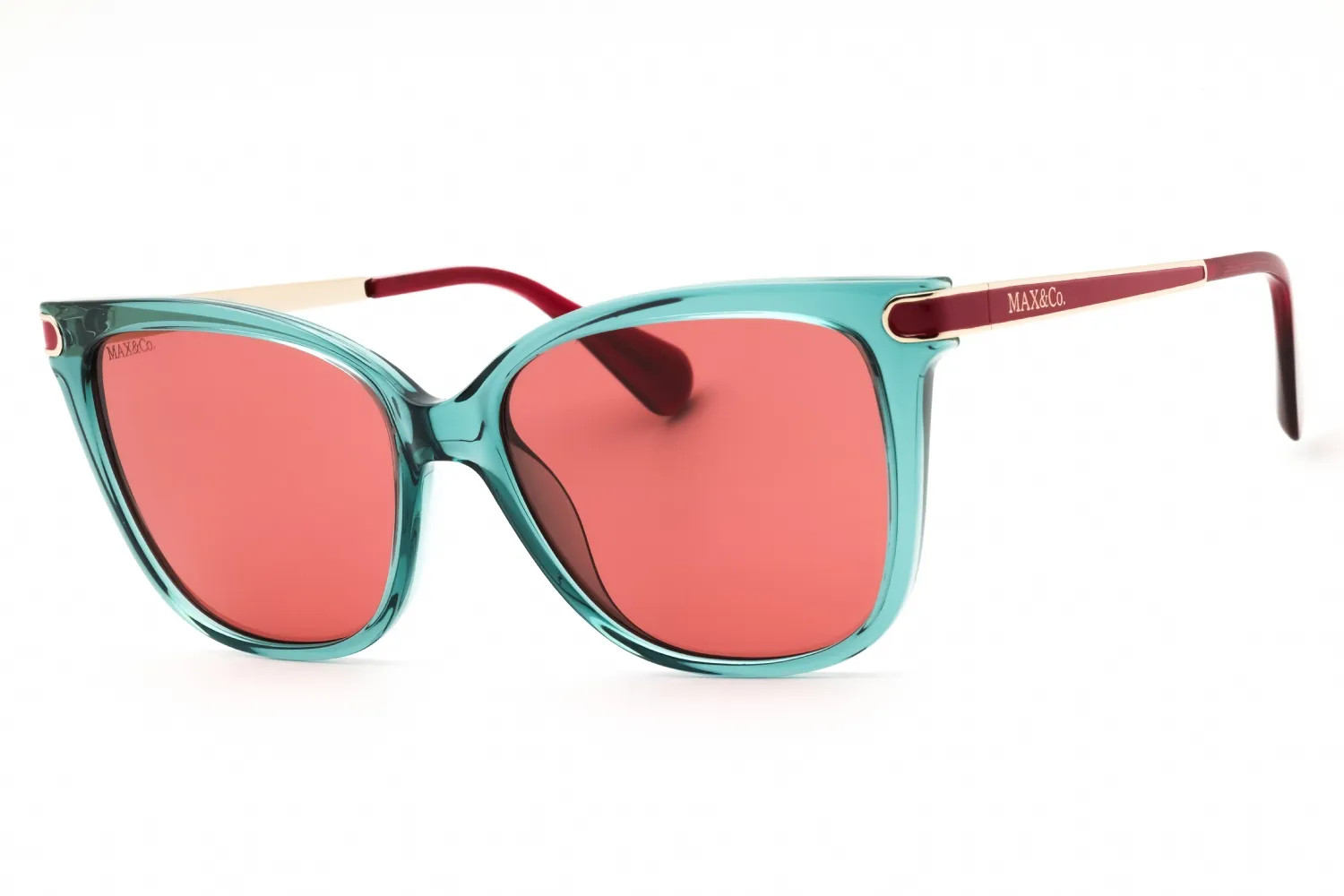 Max & Co MO0100 93S Sunglasses Shiny Light Green 55mm Women