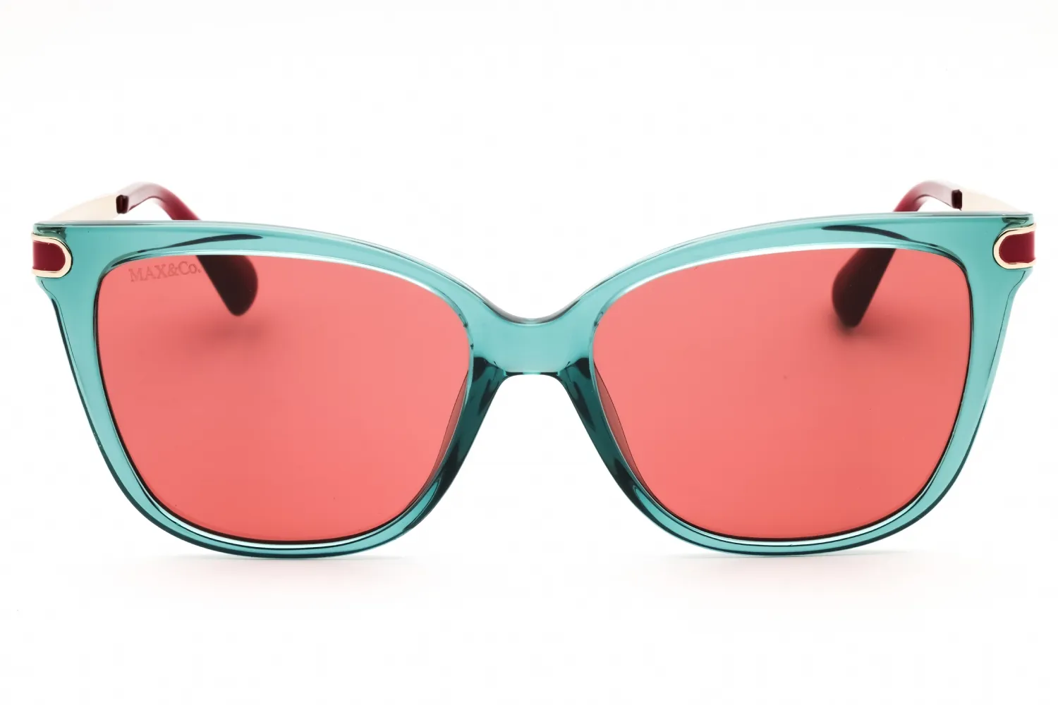 Max & Co MO0100 93S Sunglasses Shiny Light Green 55mm Women 2