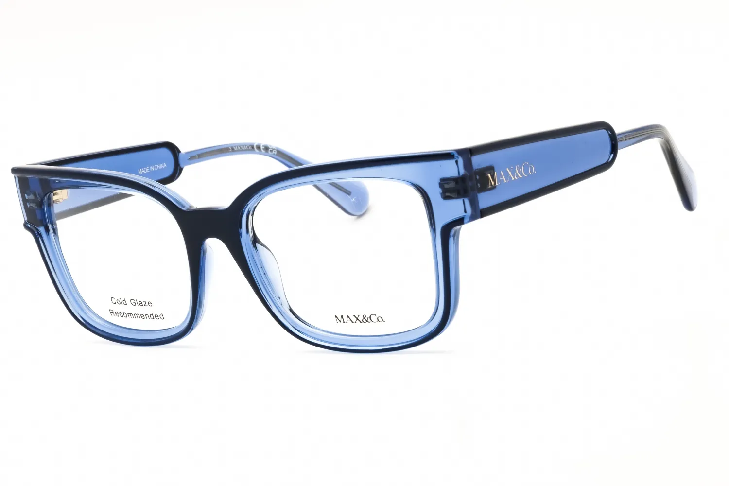 Max & Co MO5133 090 Eyeglasses Shiny Blue 53mm Women