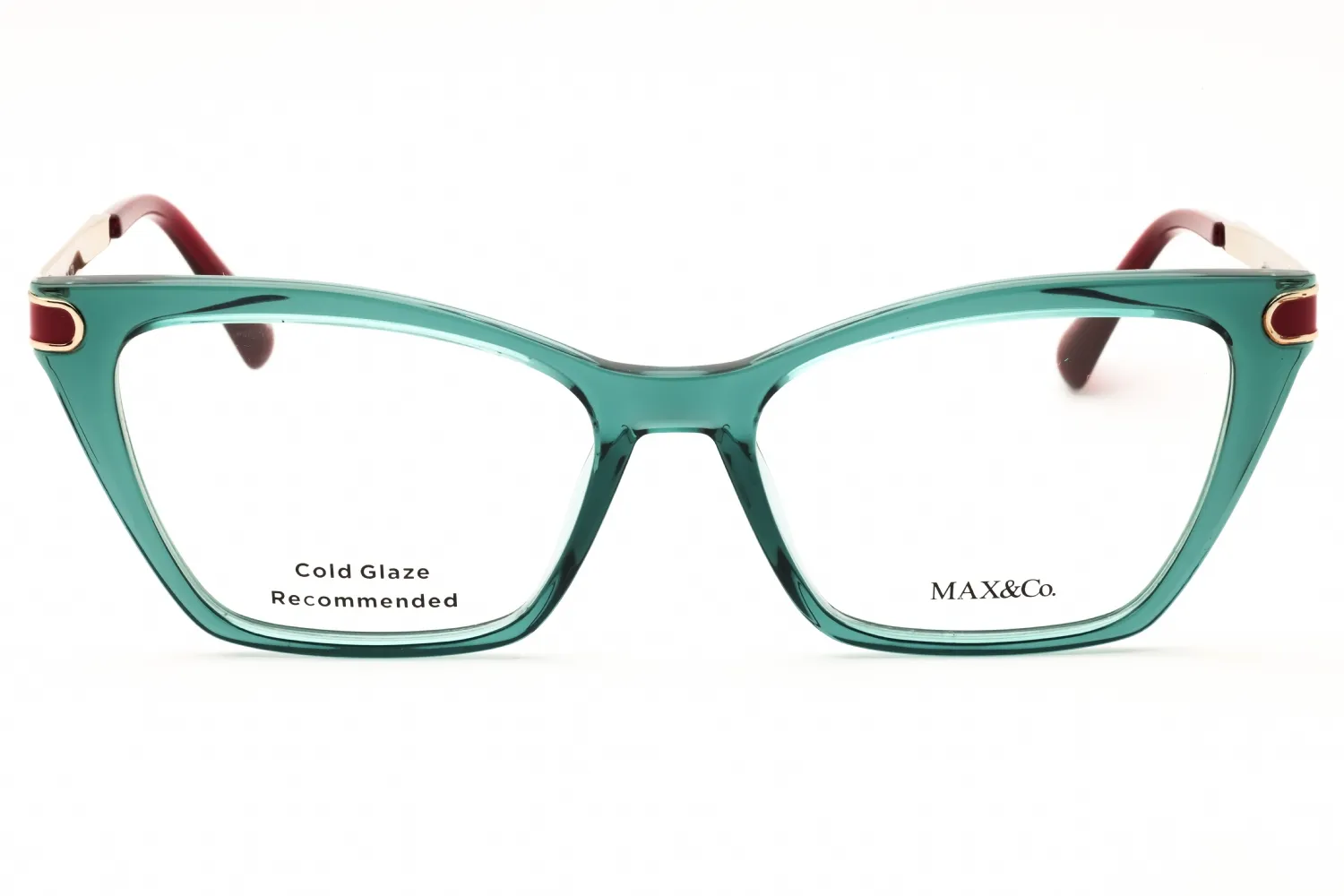 Max & Co MO5134 093 Eyeglasses Shiny Light Green 53mm Women 2