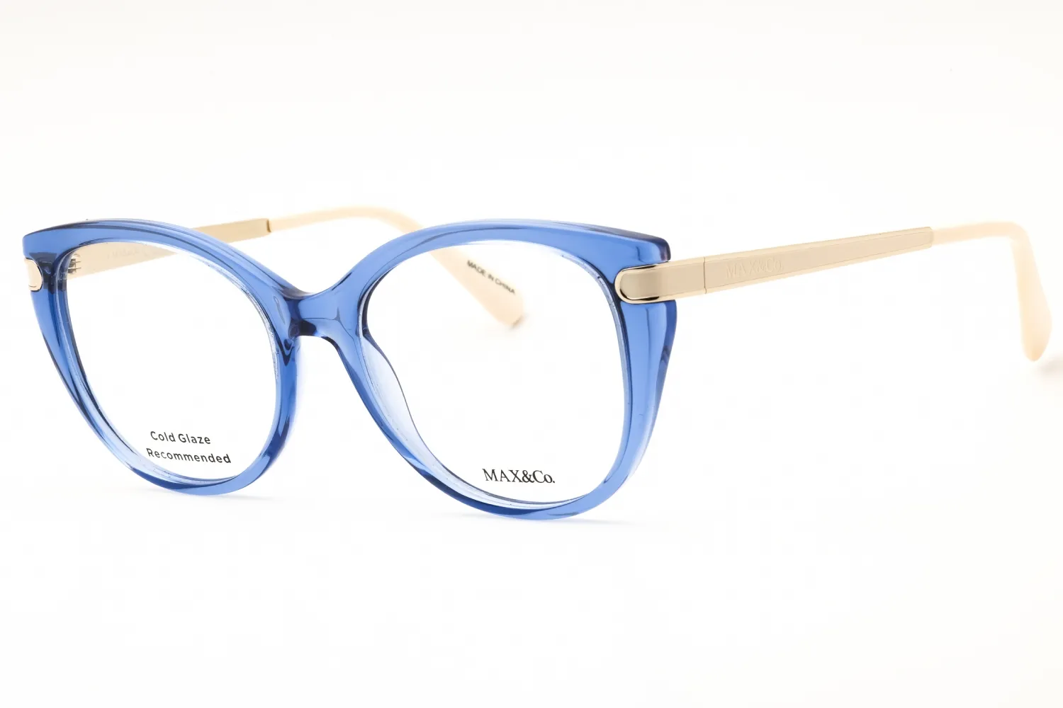 Max & Co MO5135 090 Eyeglasses Shiny Blue 53mm Women