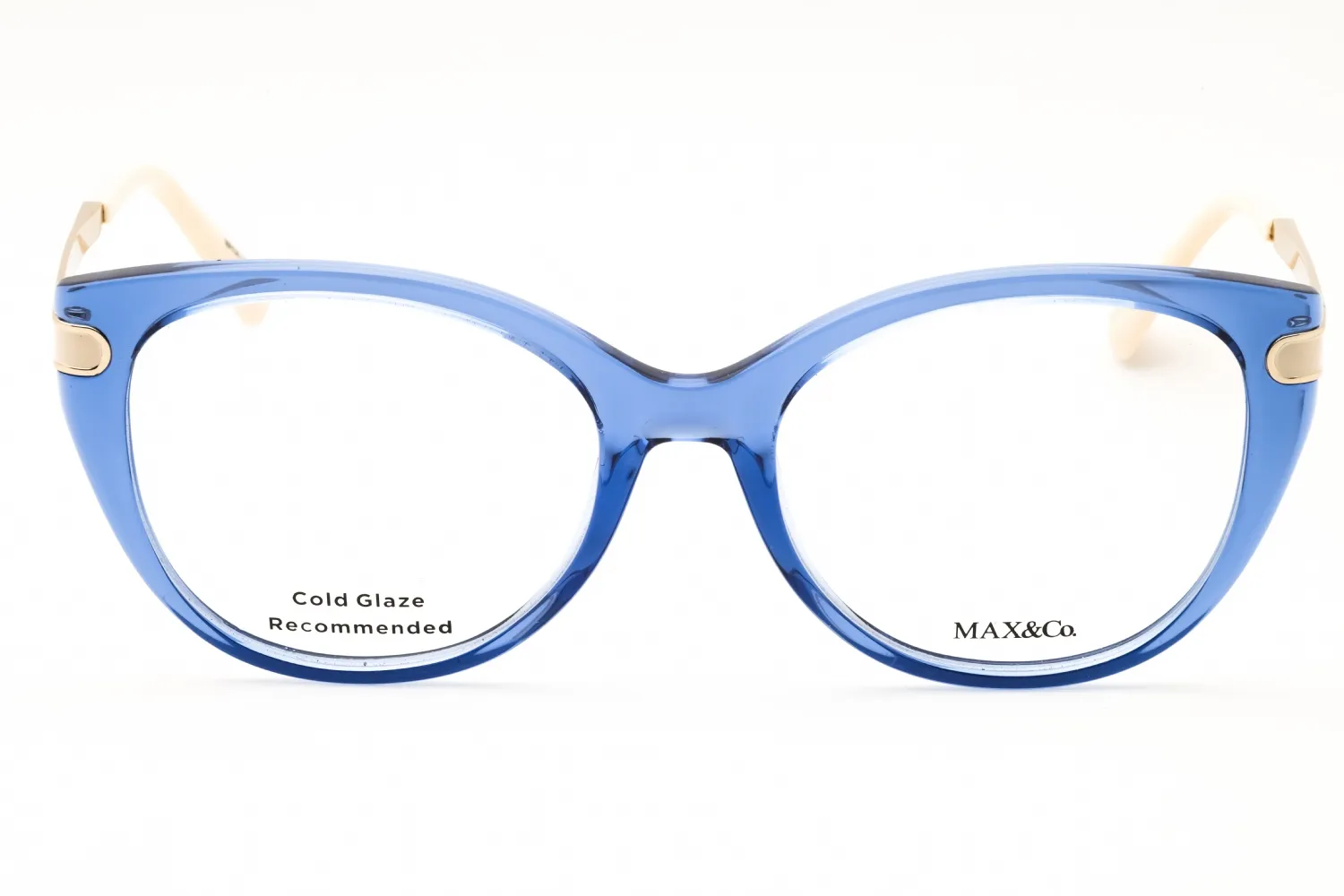 Max & Co MO5135 090 Eyeglasses Shiny Blue 53mm Women 2