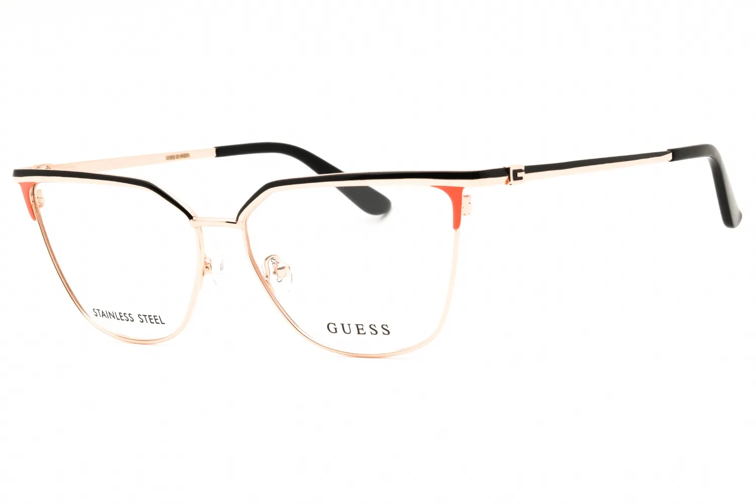 Guess GU50148 028 Eyeglasses Shiny Rose Gold 55mm Women