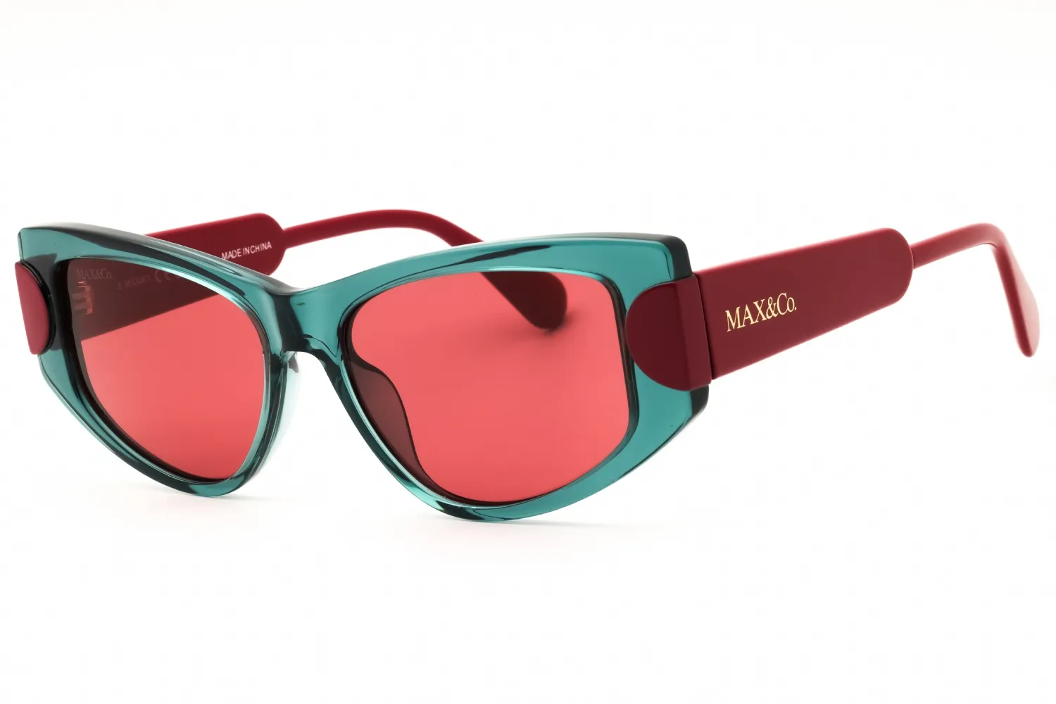 Max & Co MO0107 93S Sunglasses Shiny Light Green 53mm Women