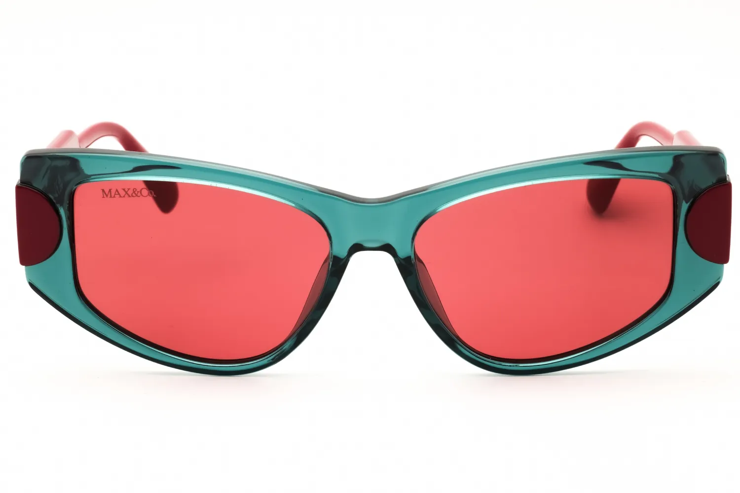 Max & Co MO0107 93S Sunglasses Shiny Light Green 53mm Women 2