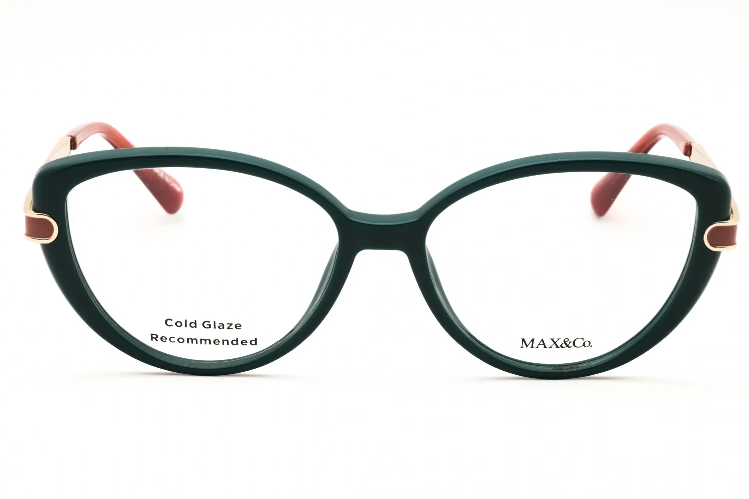 Max & Co MO5147 096 Eyeglasses Shiny Dark Green 52mm Women 2