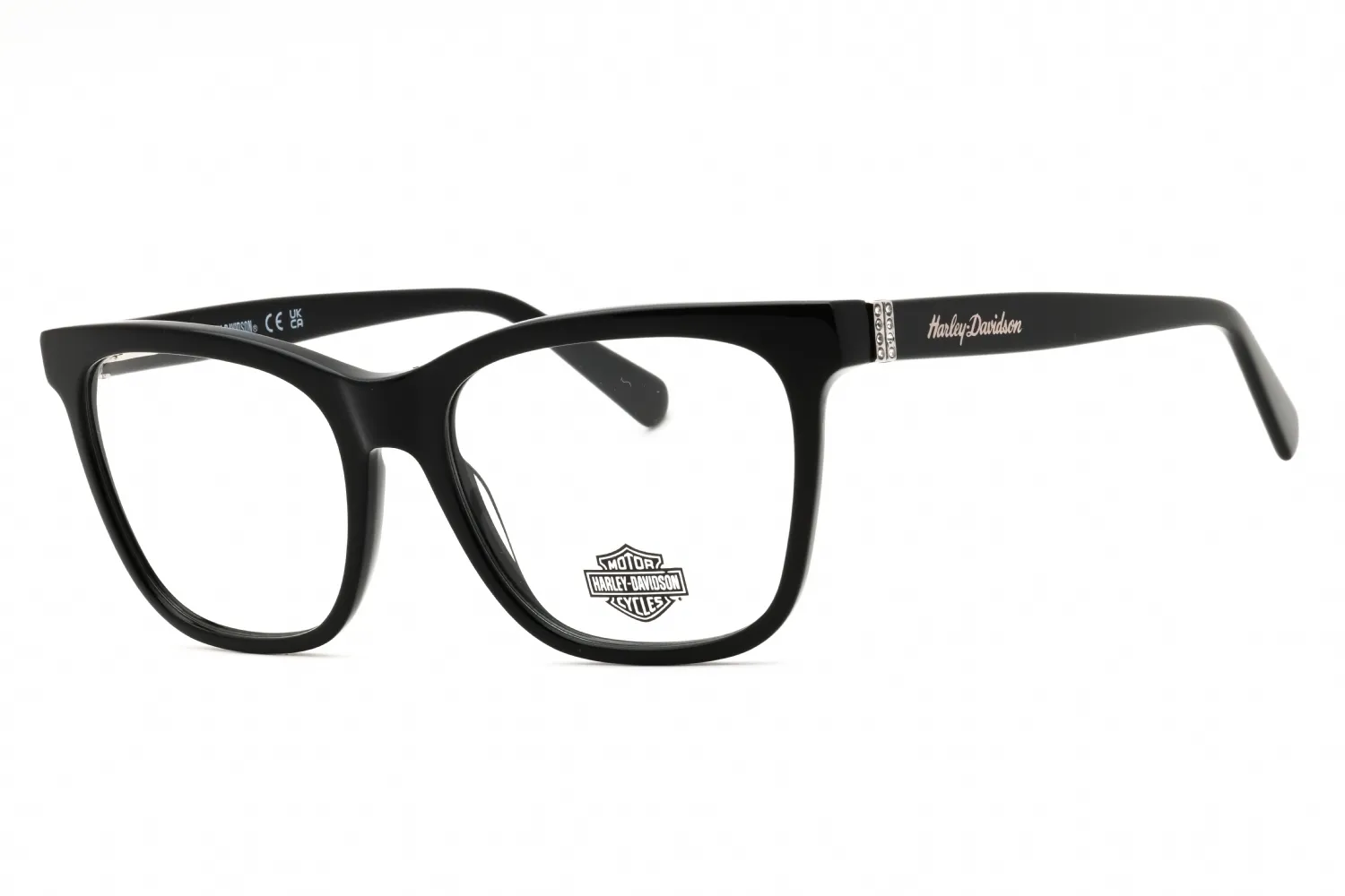 Harley Davidson HD50055 001 Eyeglasses Shiny Black 53mm Men
