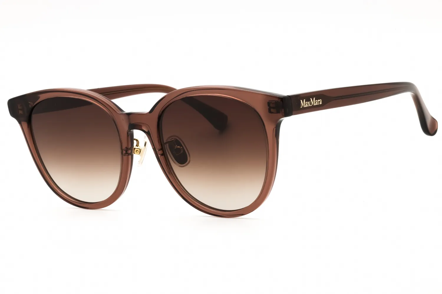 Max Mara MM0108-K 48F Sunglasses Shiny Dark Brown 54mm Women