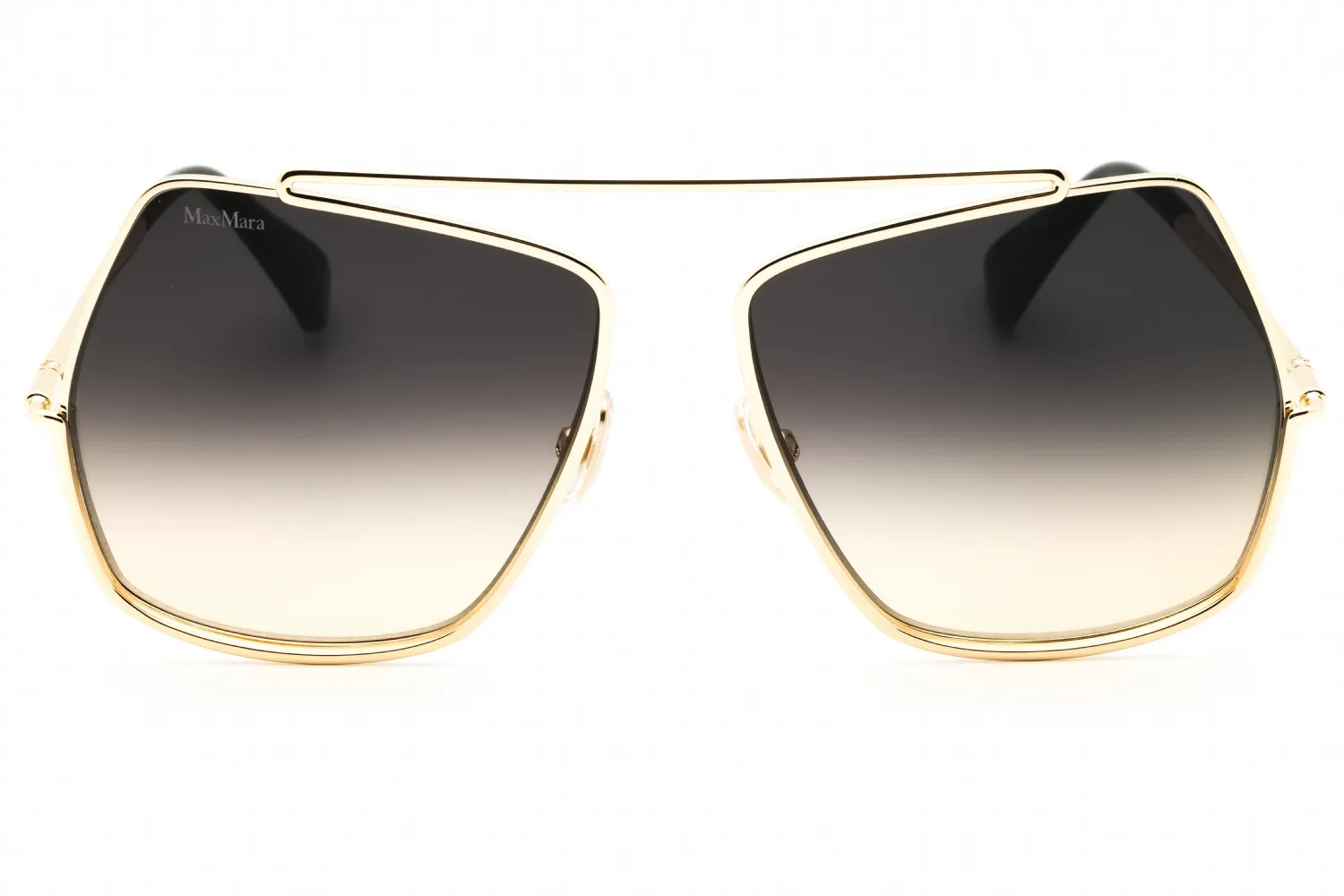 Max Mara MM0102 32B Sunglasses Gold 58mm Women 2