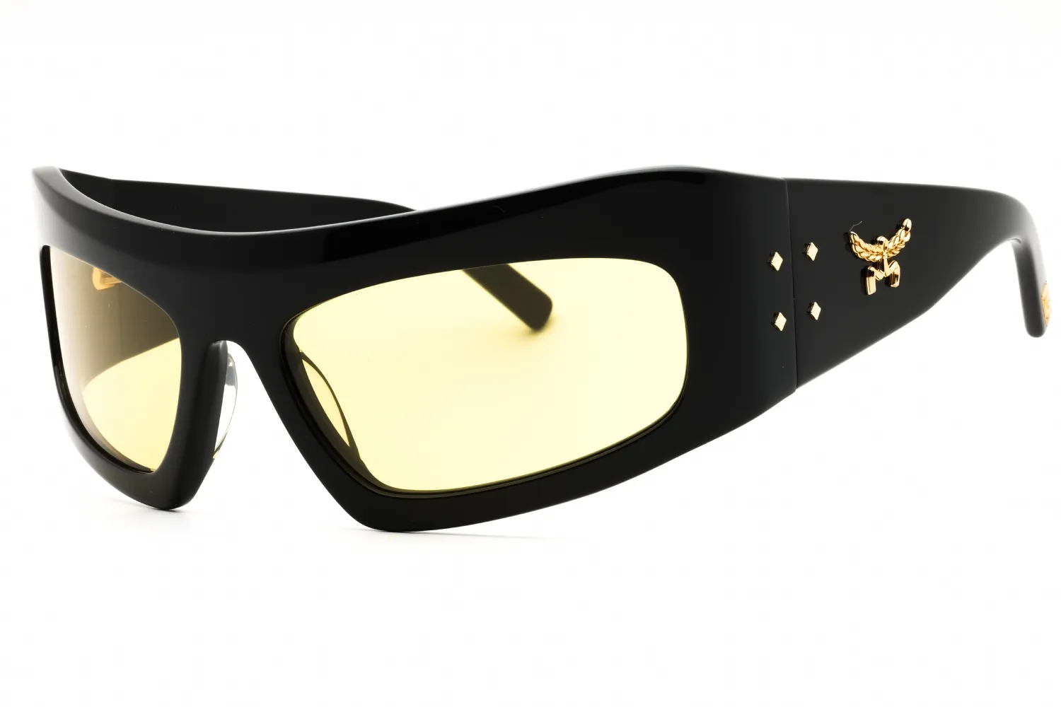 MCM MW0001 01E Sunglasses Shiny Black 64mm Unisex