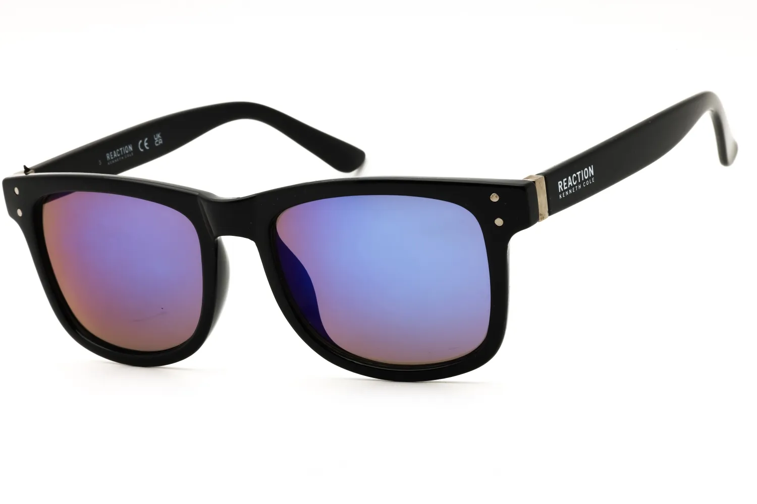 Kenneth Cole Reaction KC1401 01X Sunglasses Shiny Black 53mm Men