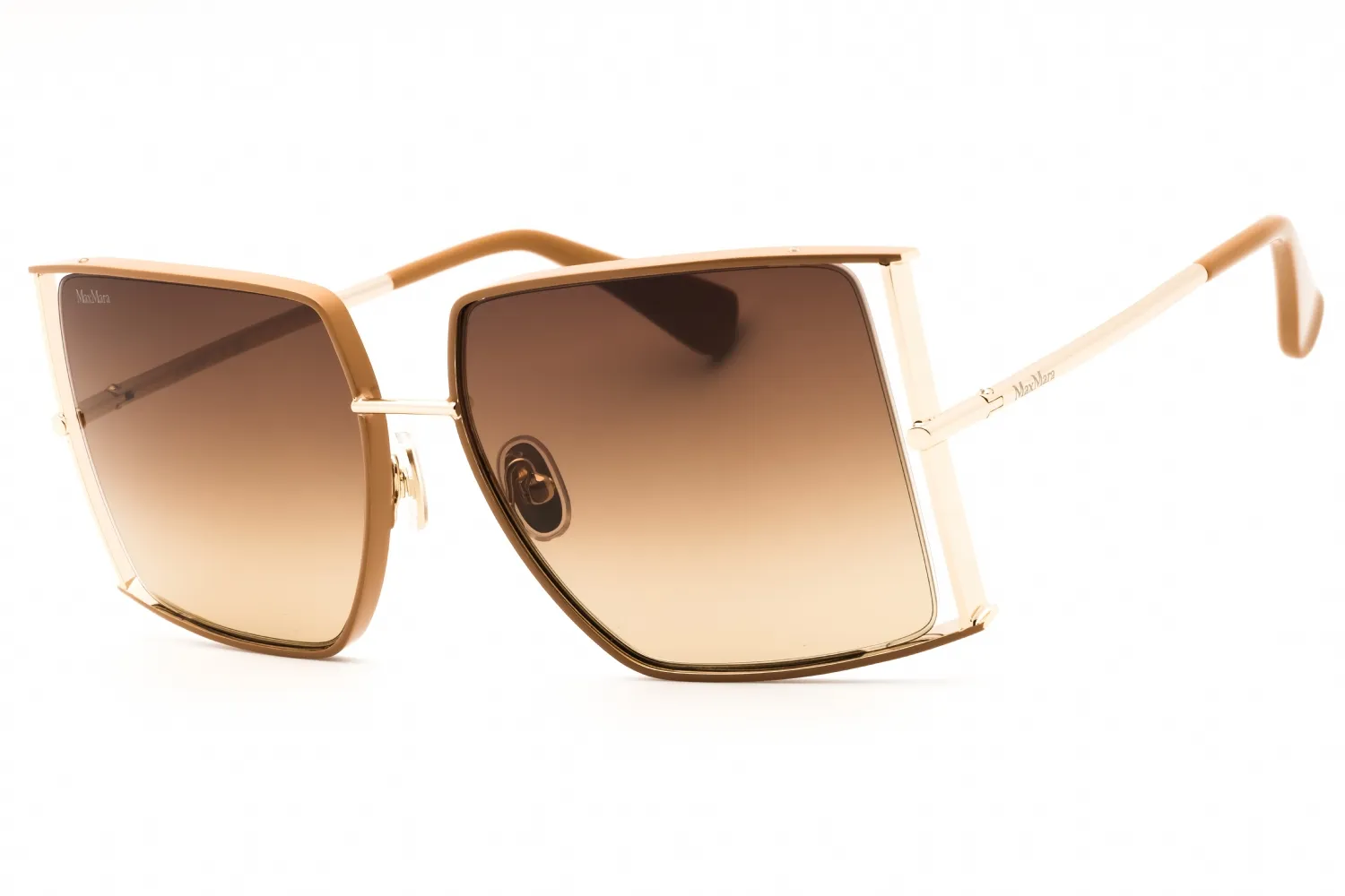 Max Mara MM0120 47F Sunglasses Light Brown 58mm Women
