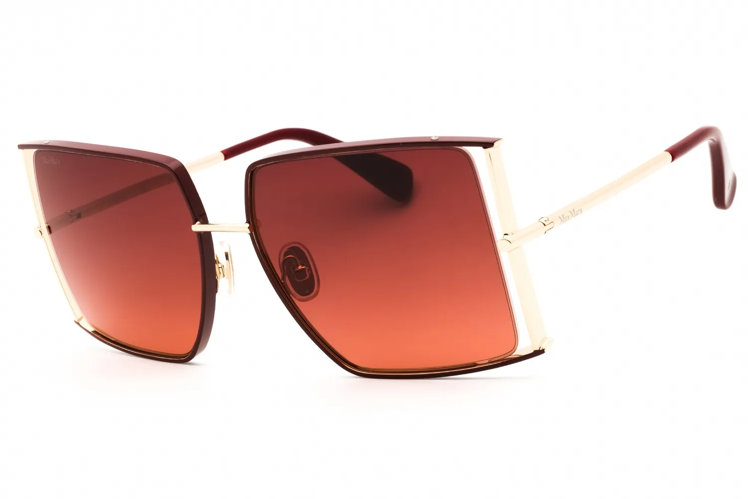 Max Mara MM0120 71F Sunglasses Bordeaux 58mm Women