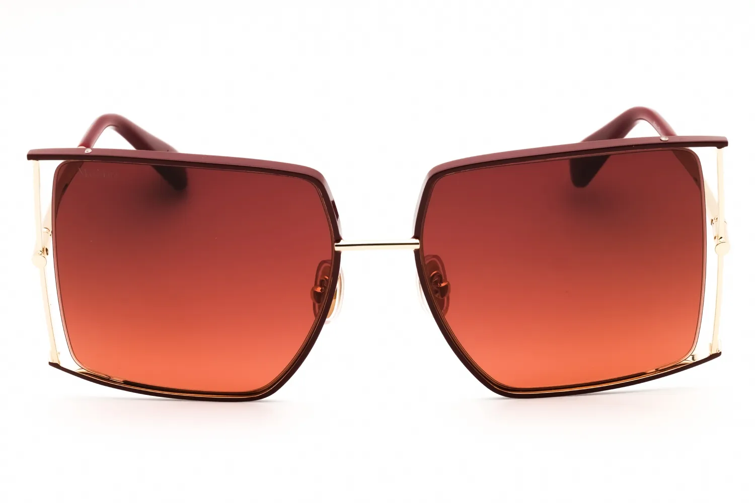 Max Mara MM0120 71F Sunglasses Bordeaux 58mm Women 2