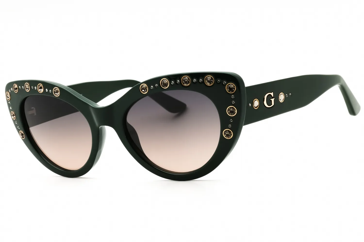 Guess GU00163 96B Sunglasses Shiny Dark Green 54mm Women